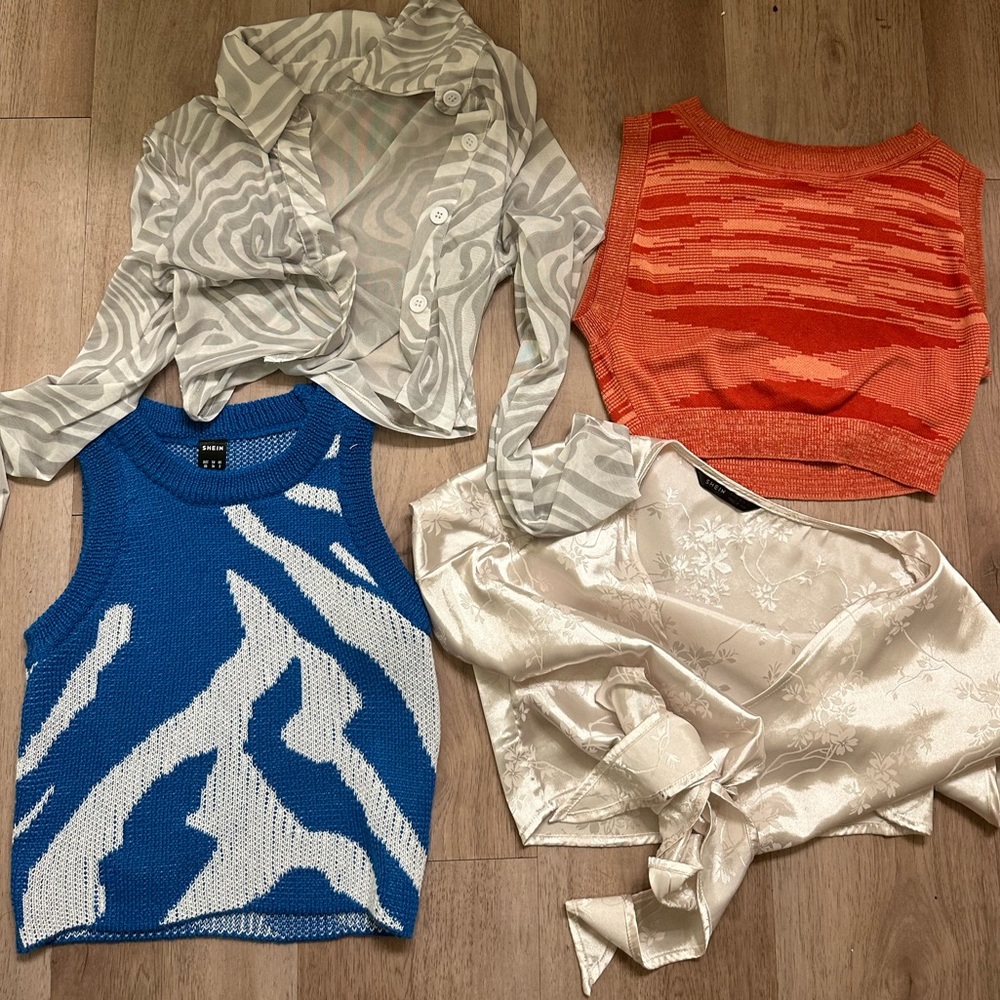 shein crop top bundle !!